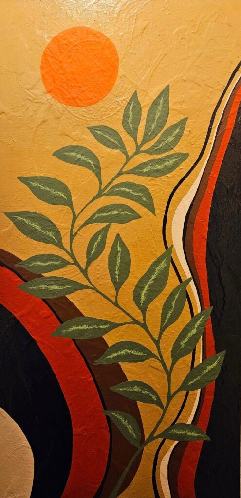 Flora Sunset Mid Century Modern
