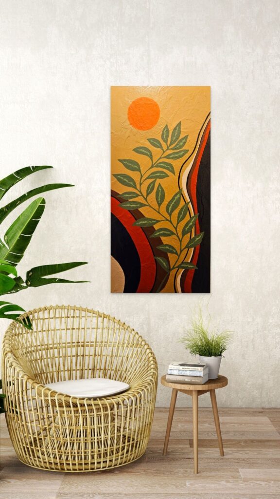 Flora Sunset Mid Century Modern